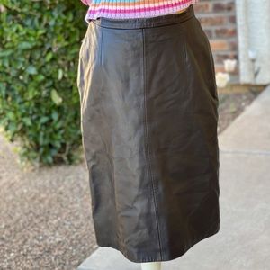 Vintage Leather Michael Hoban Skirt Size 11/12